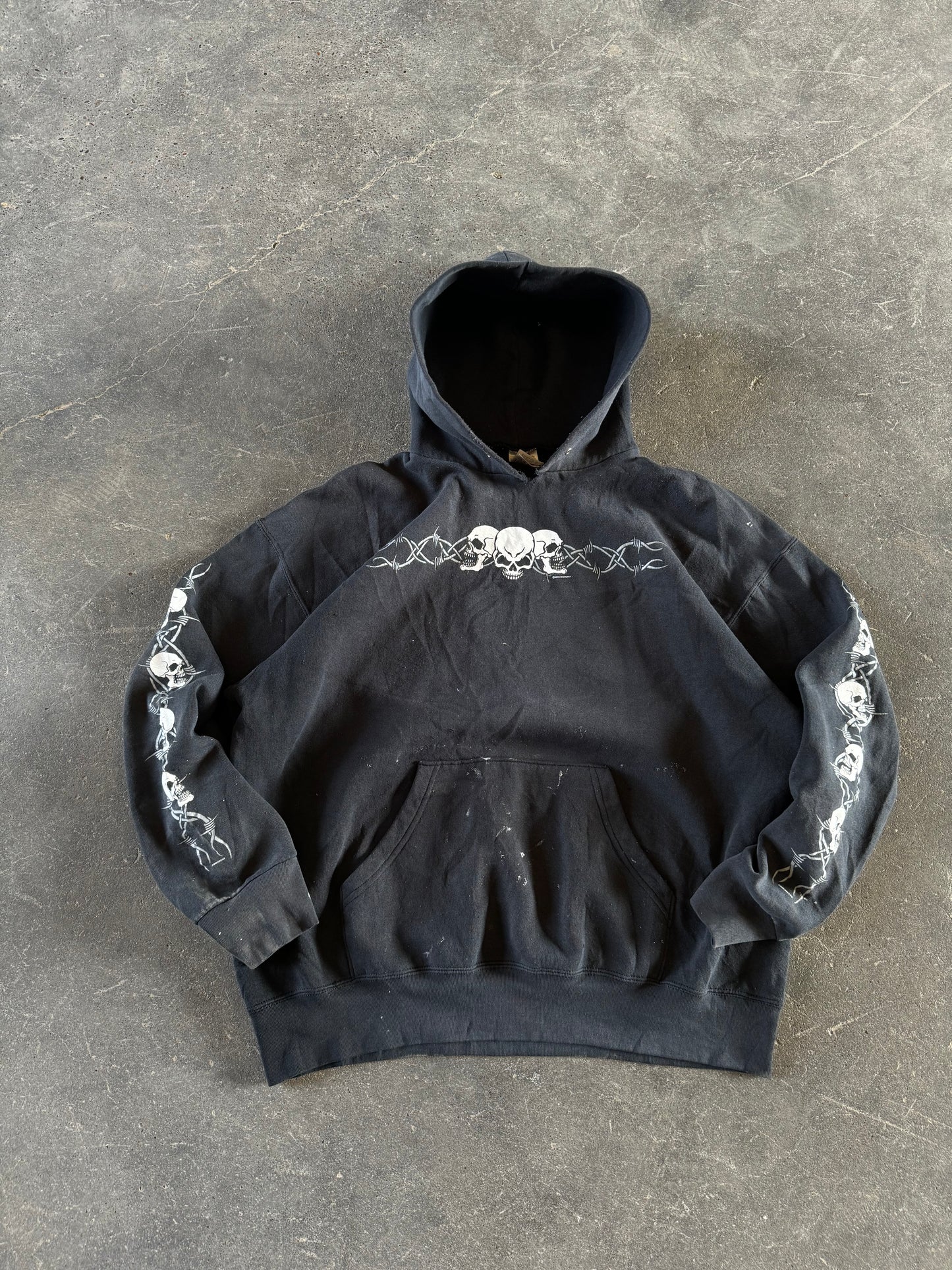 Y2K skull hoodie