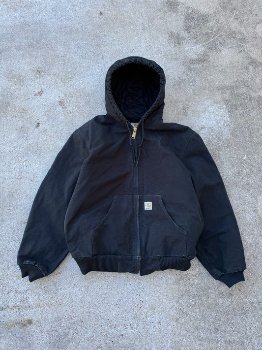 Black carhartt hooded jacket