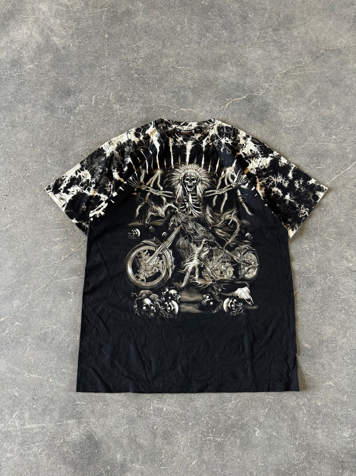 Y2K skull biker aop