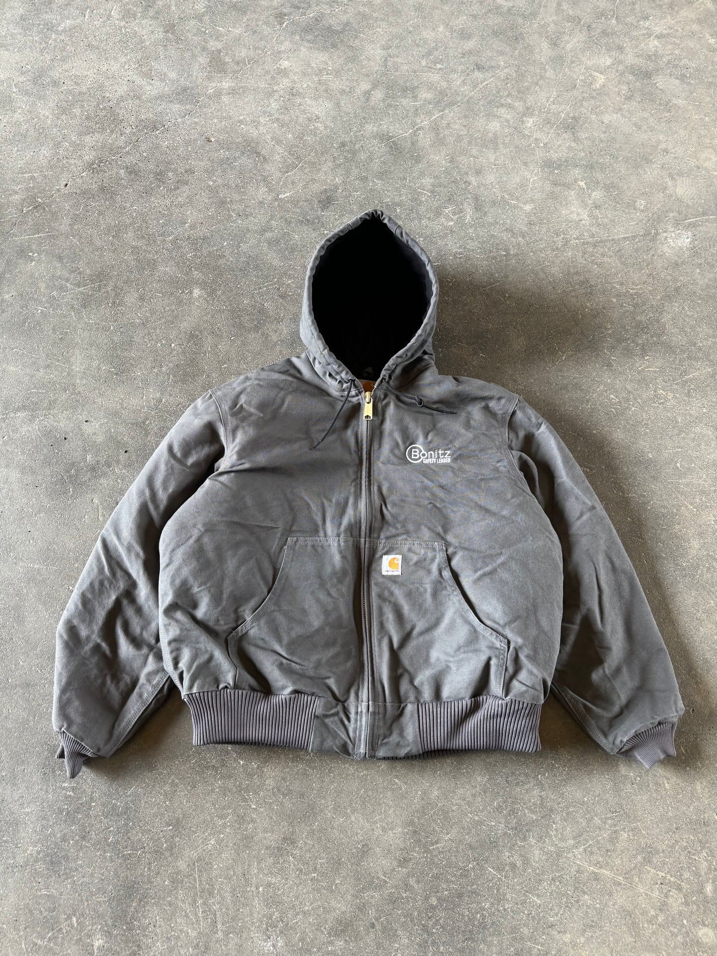 Vintage grey carhartt hooded jacket