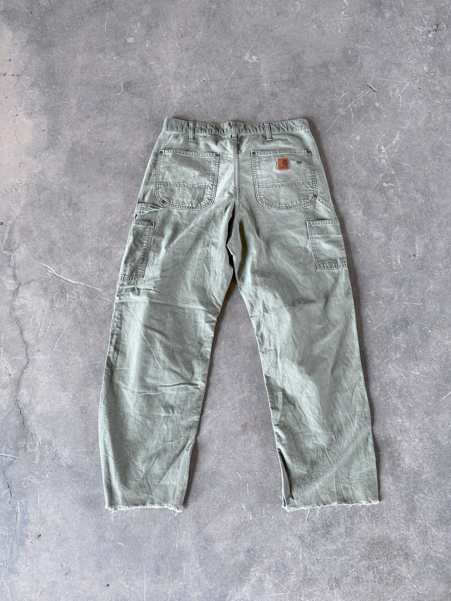 Green carhartt double knee