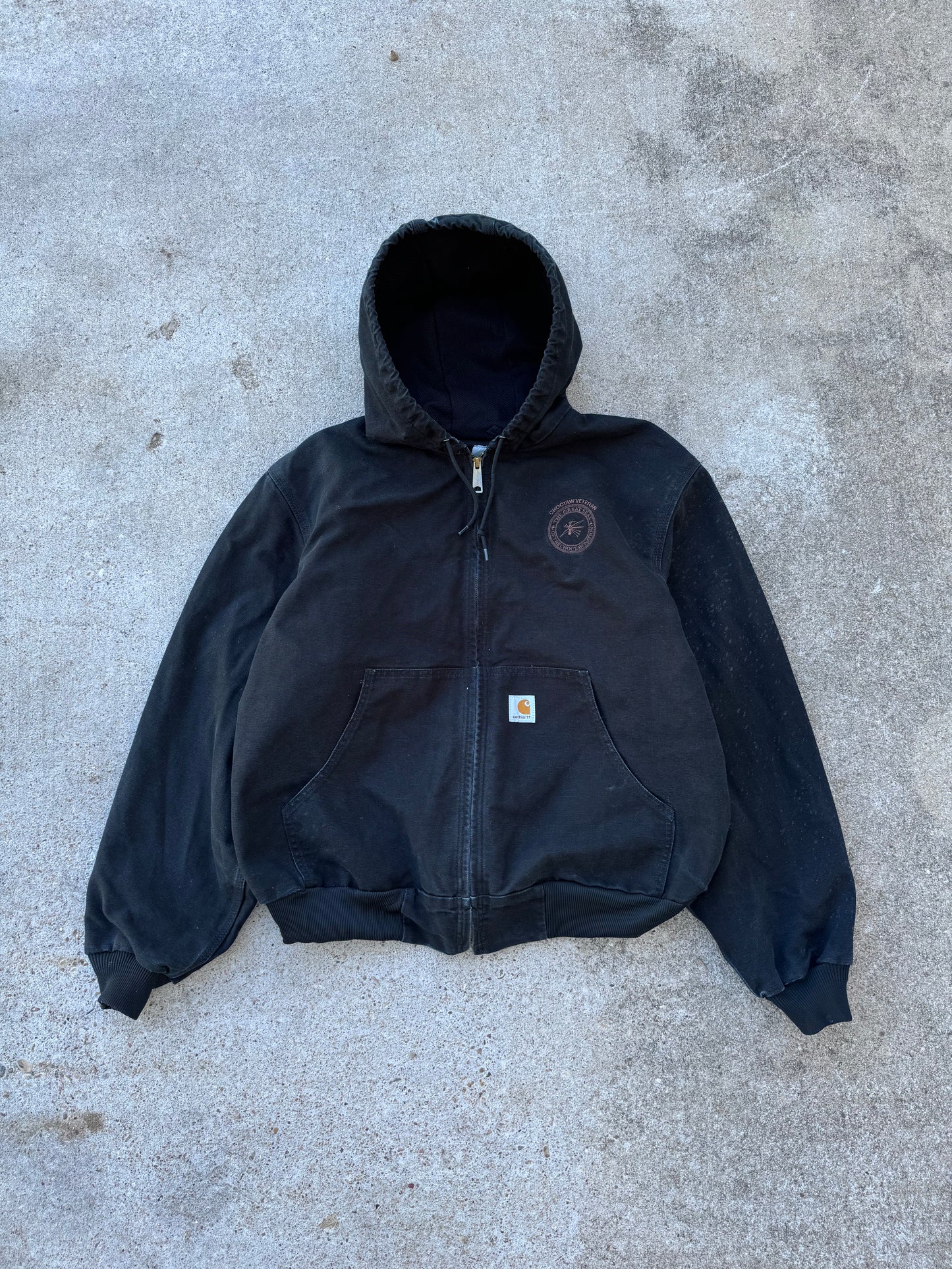 Black carhartt hooded jacket