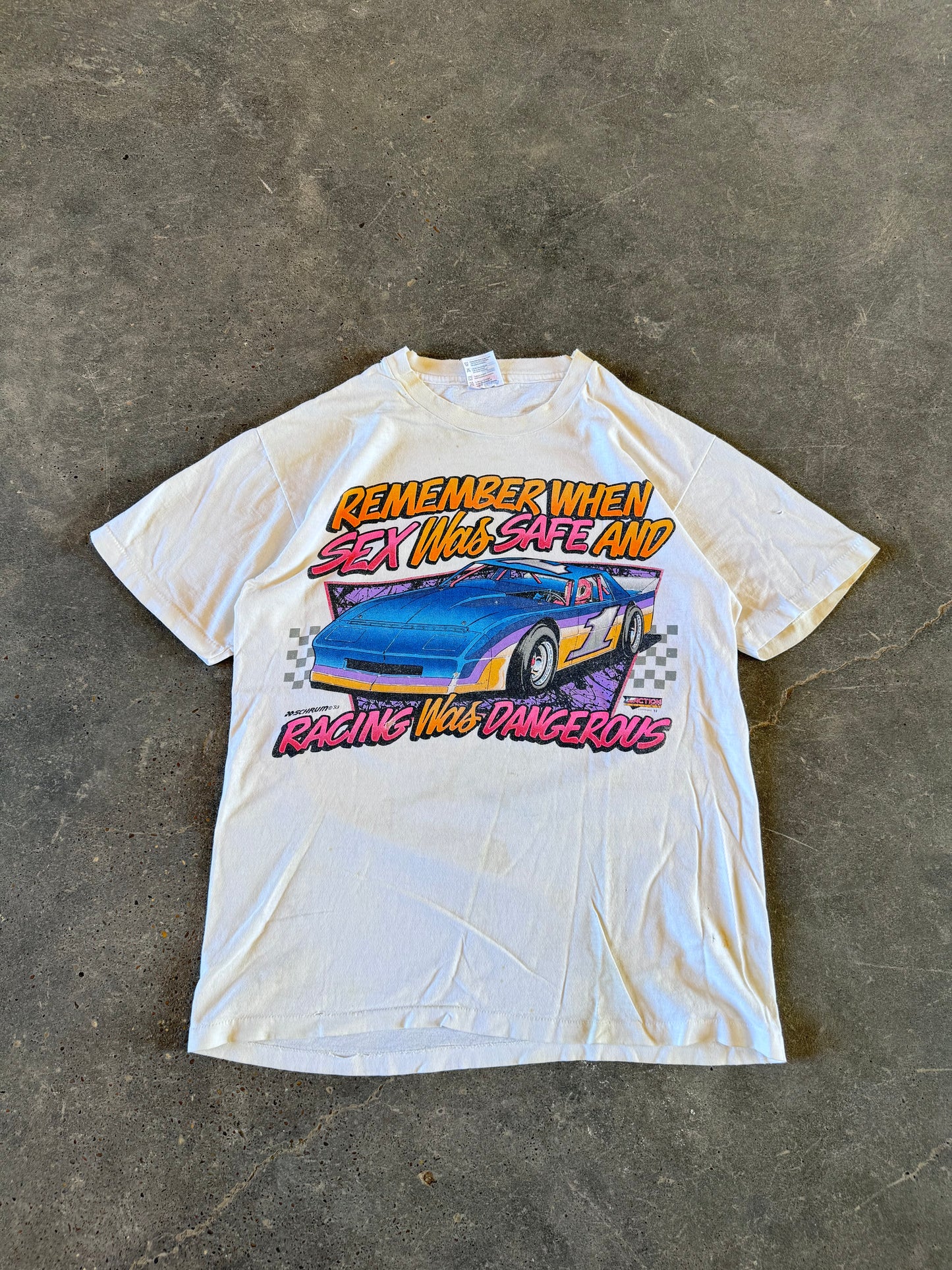 Vintage sex was safe racing was dangerous tee