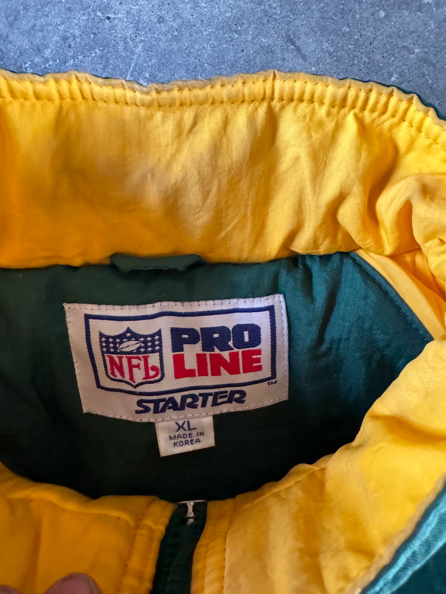 Vintage Starter Green Bay packers puffer XL