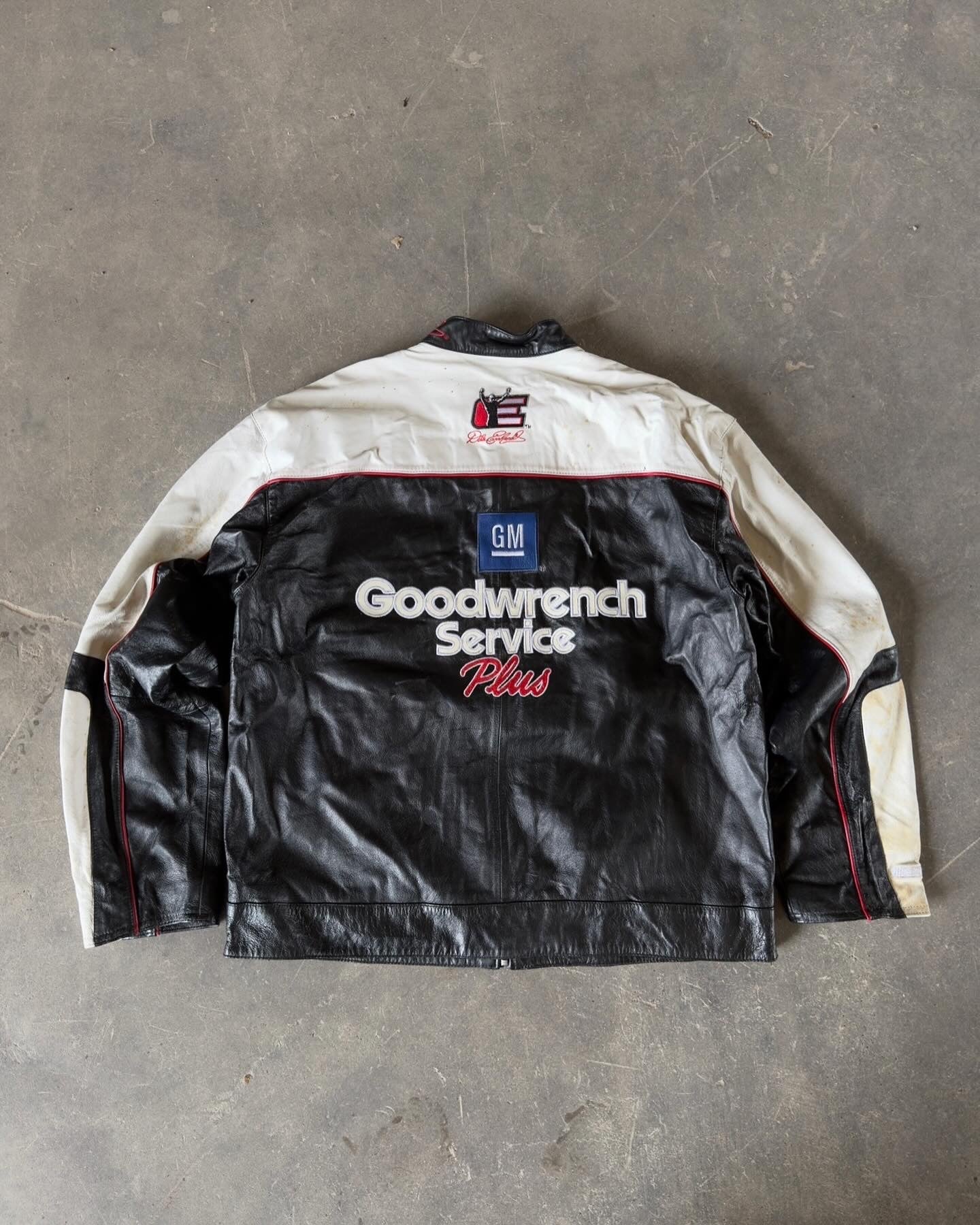 Vintage goodwrench racing leather jacket