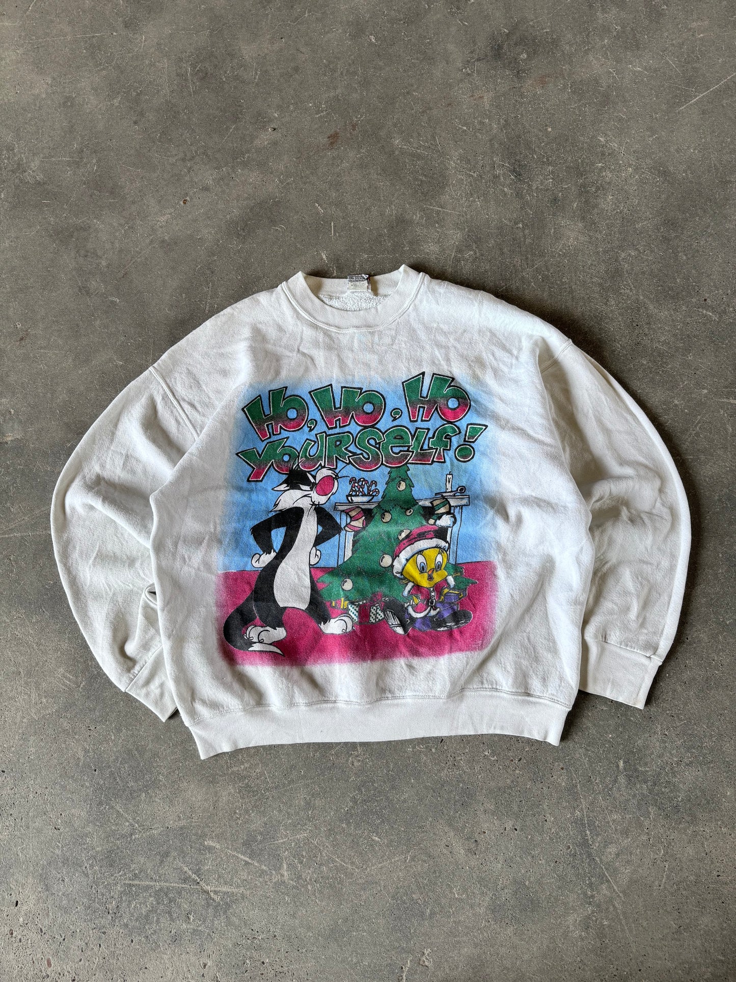 Vintage looney tunes Christmas sweatshirt