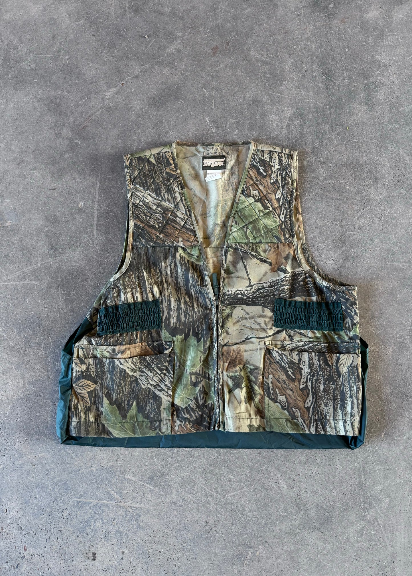 Vintage real tree camo vest