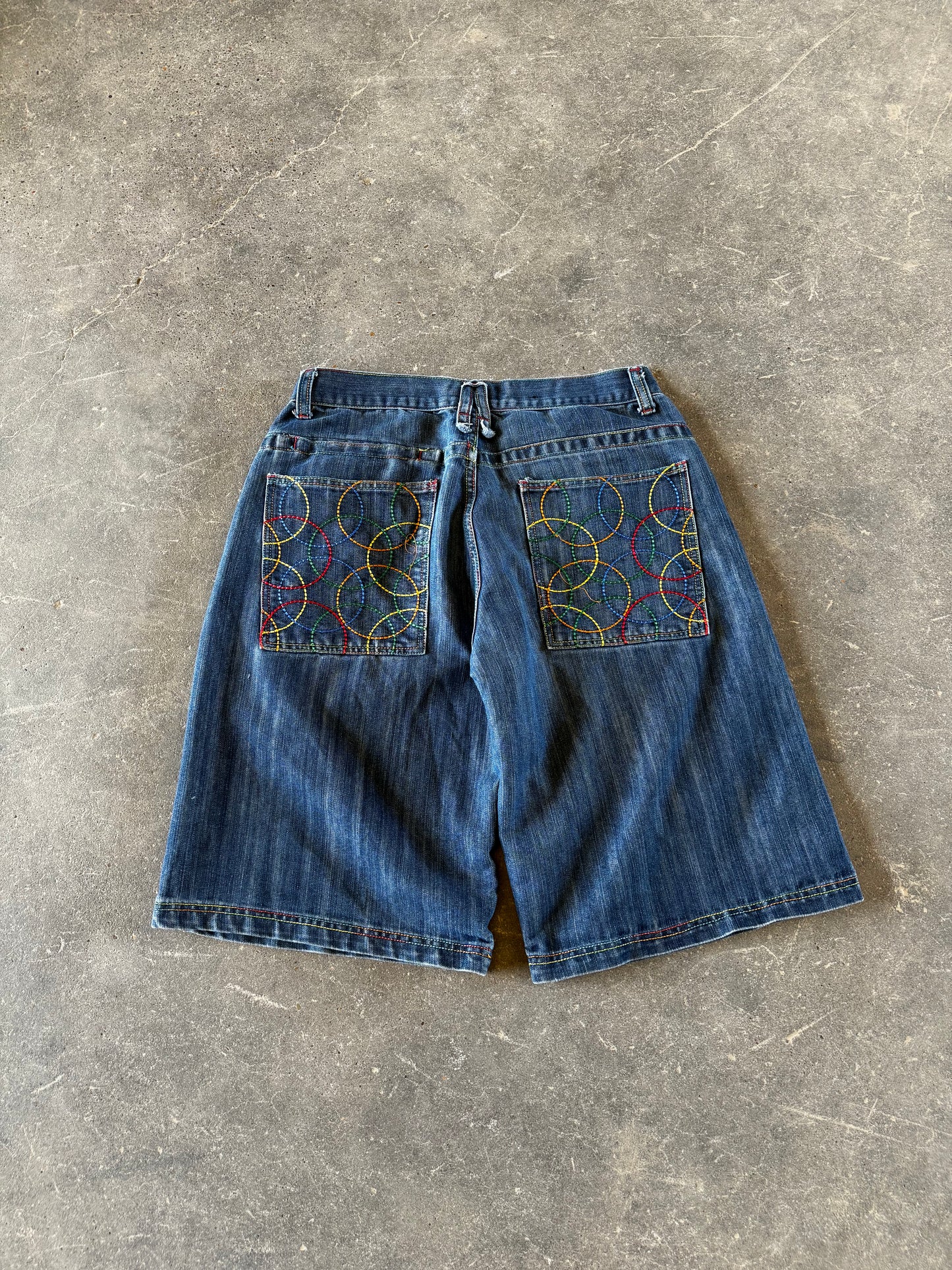 Y2K embroidered jorts