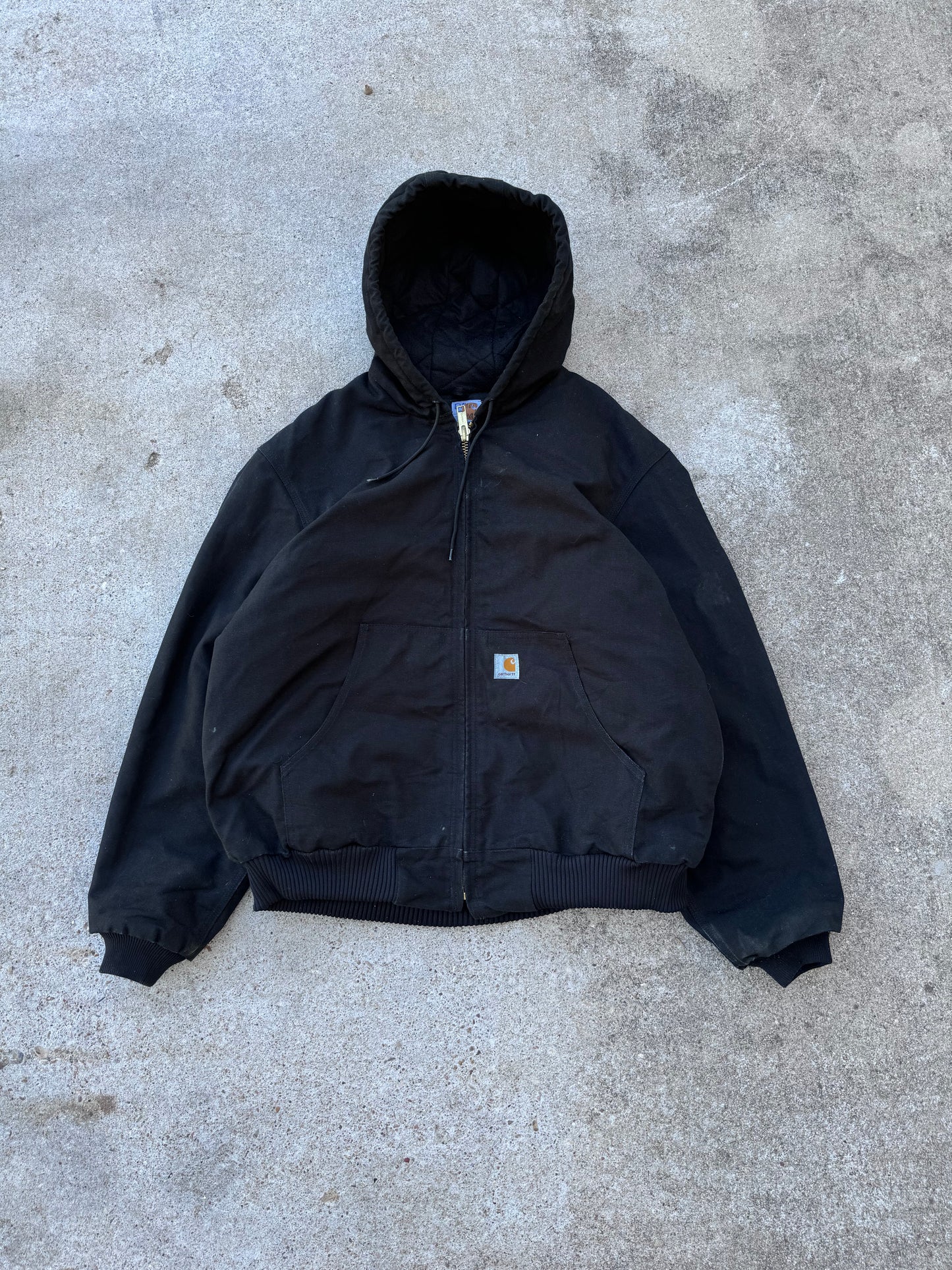 Black carhartt hooded jacket