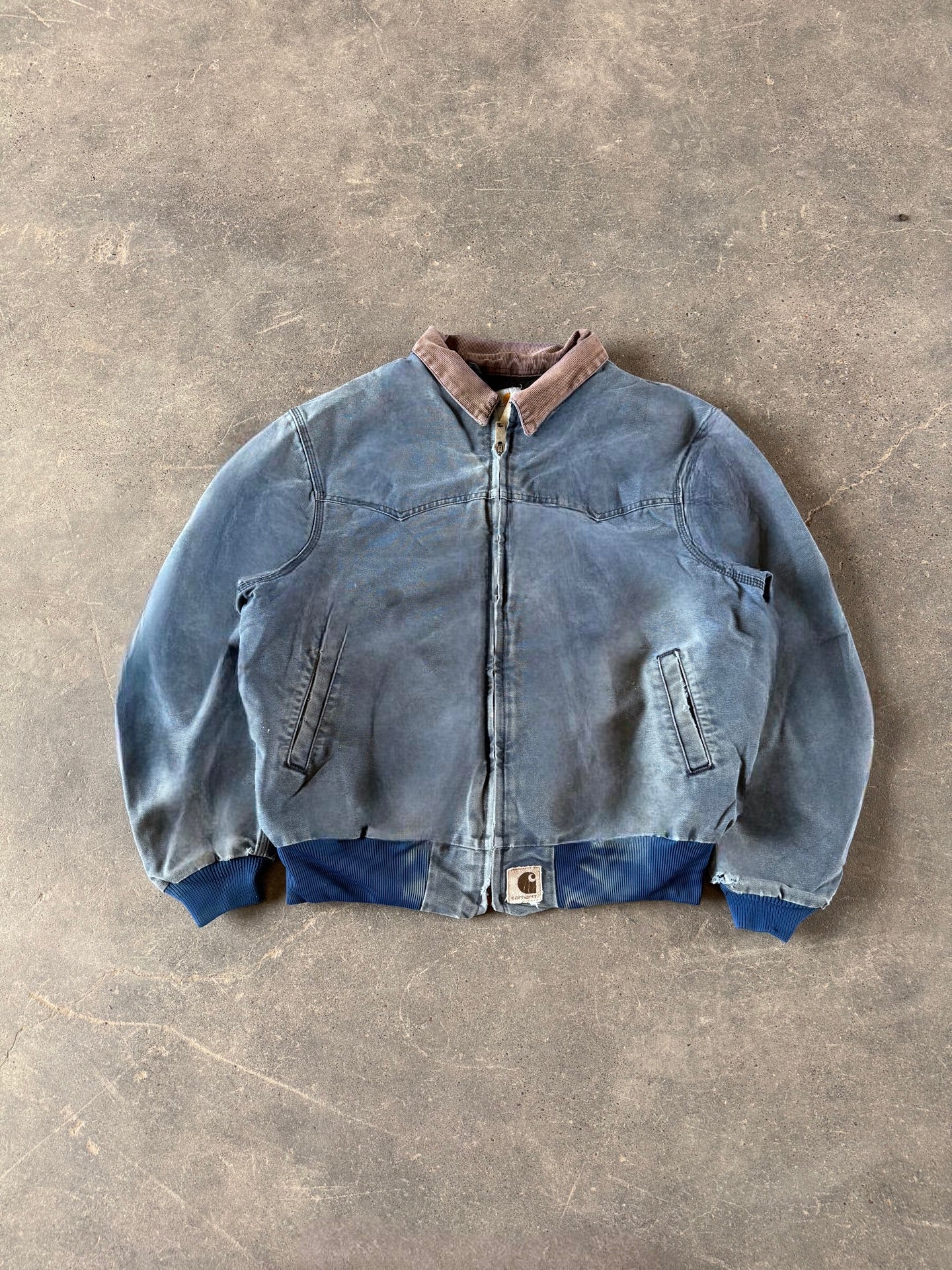 Vintage blue carhartt Santa Fe jacket