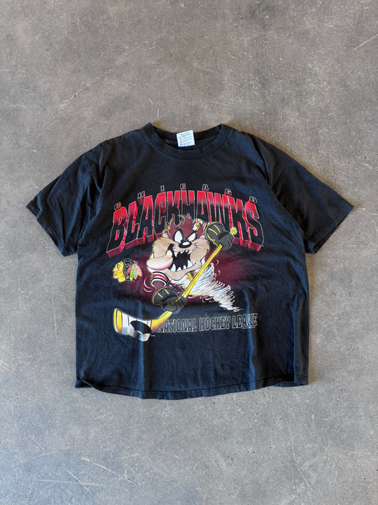 Vintage Chicago black hawks taz tee