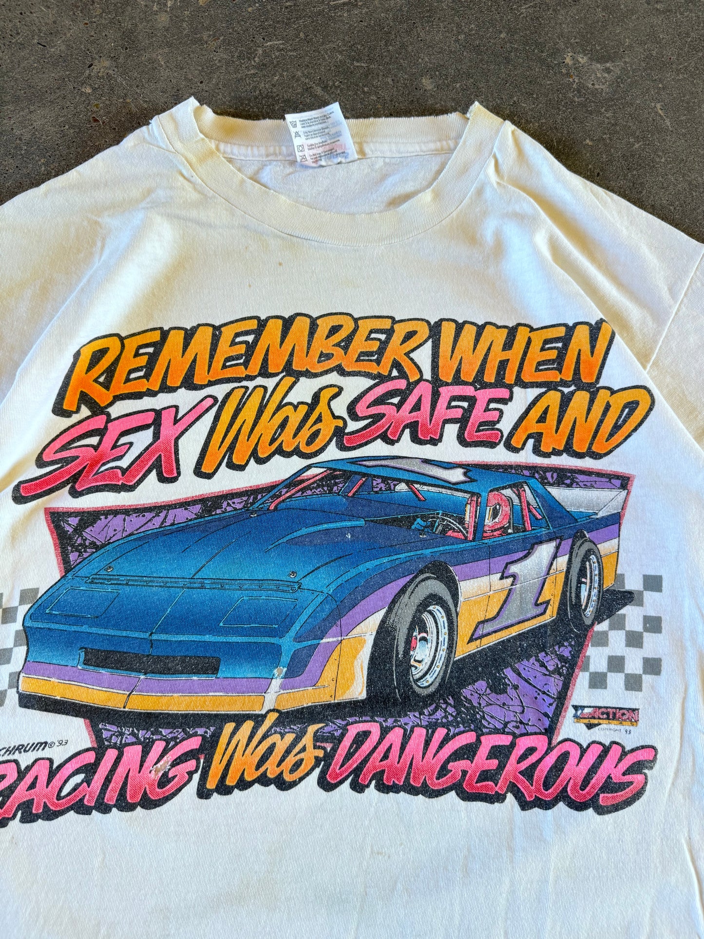 Vintage sex was safe racing was dangerous tee