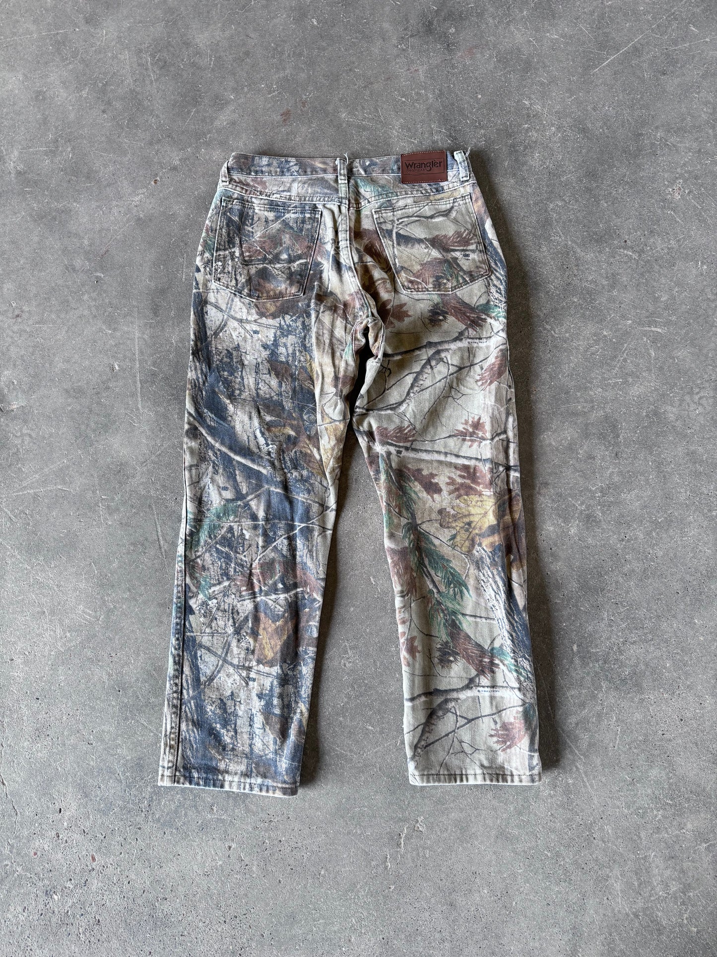 Vintage wrangler real tree camo pants