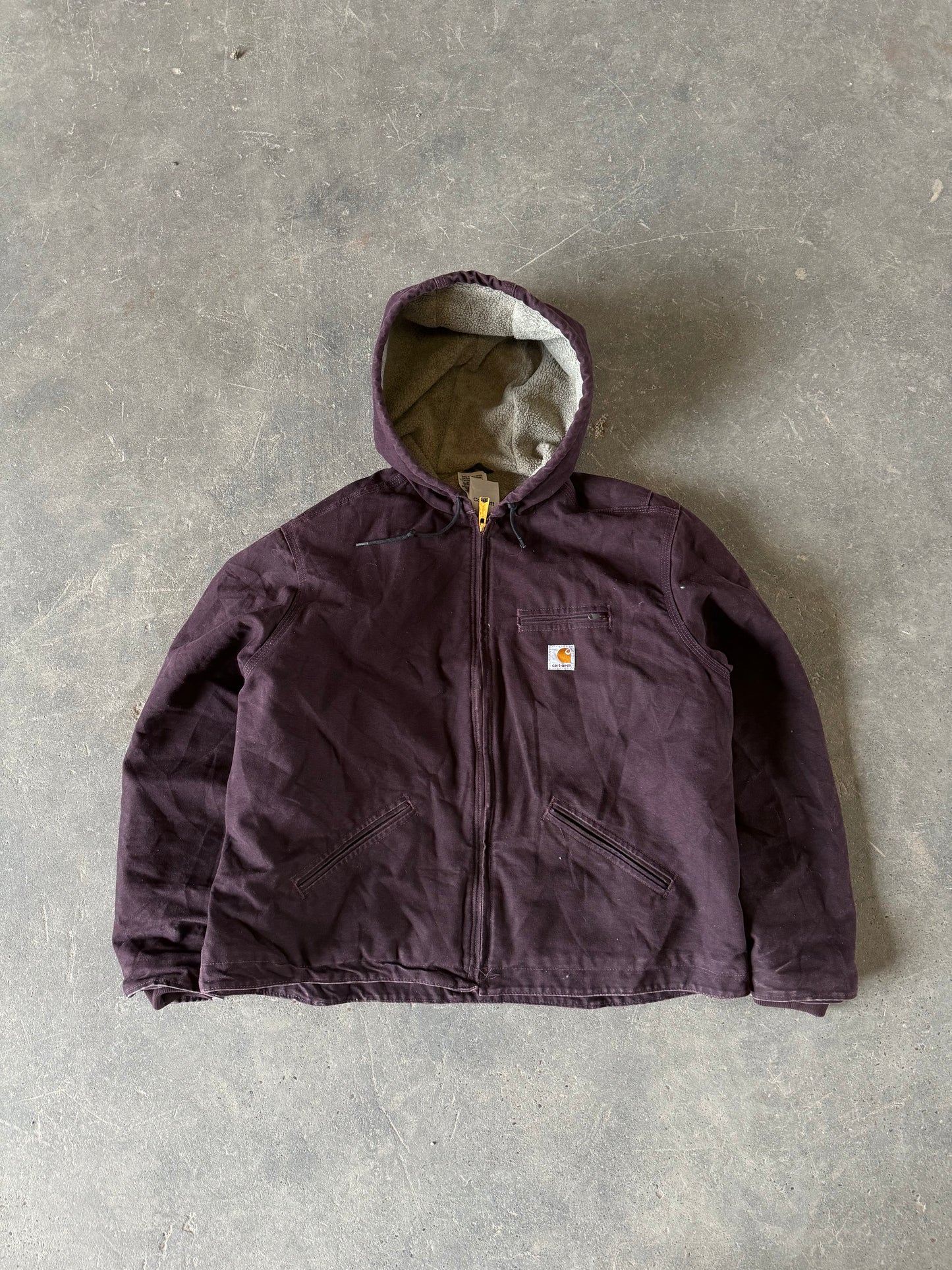 Dark purple carhartt jacket