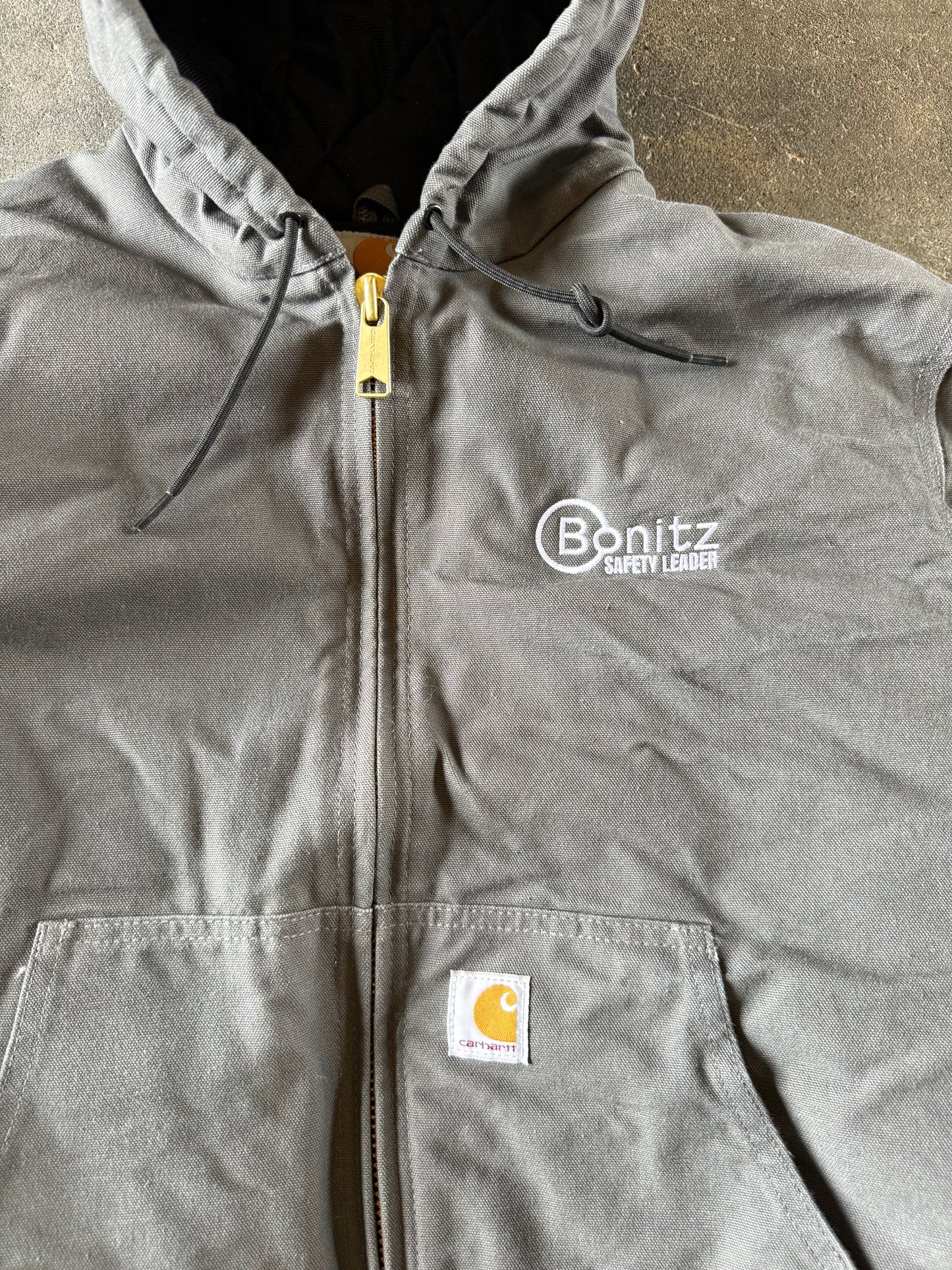 Vintage grey carhartt hooded jacket