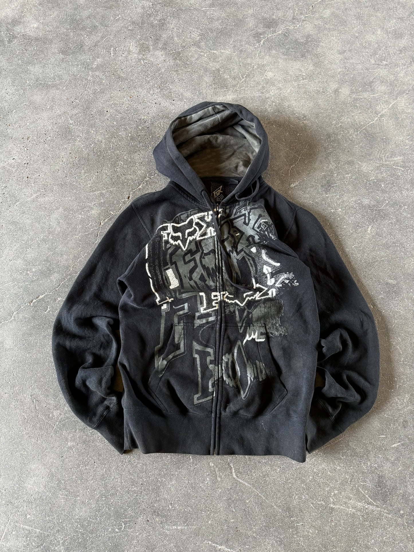 Y2K fox racing hoodie