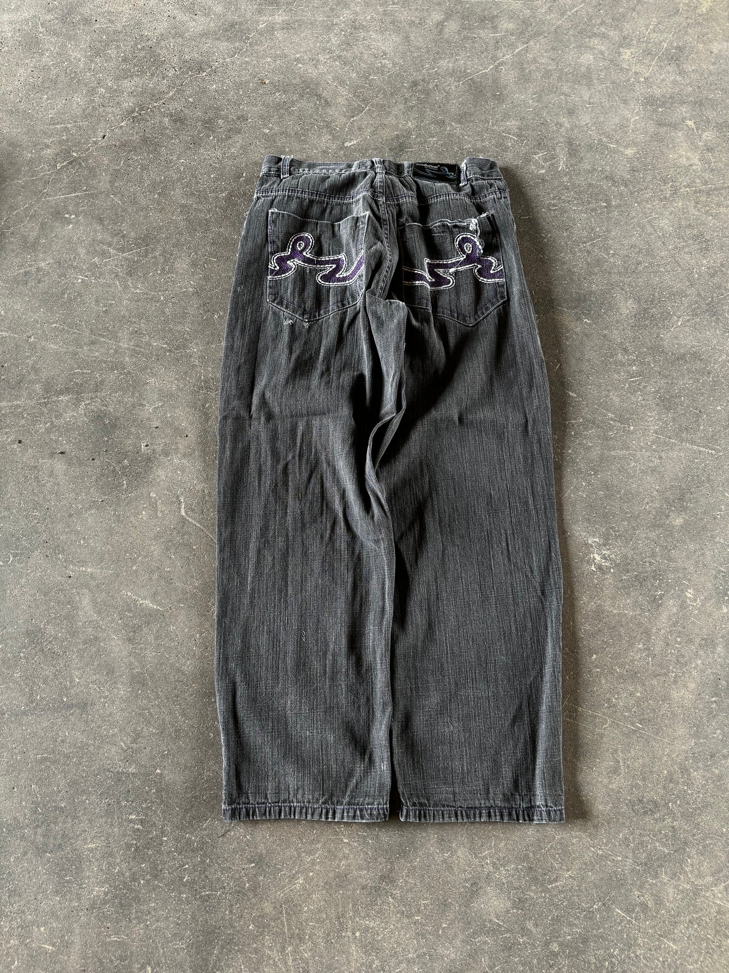 Y2K embroidered jeans