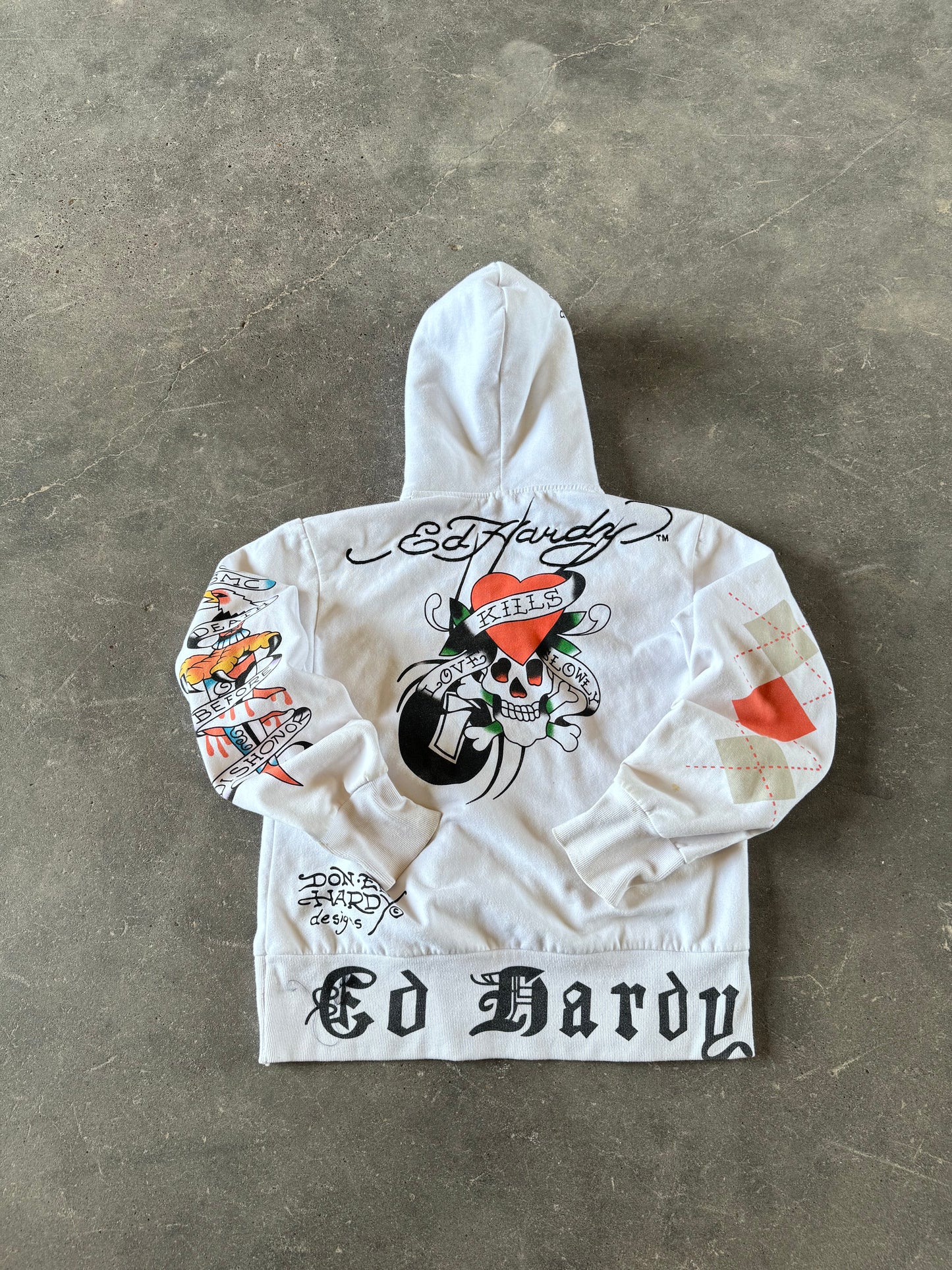 Y2K ed hardy hoodie