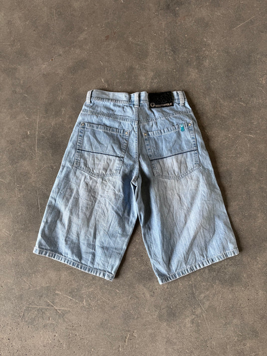 Y2K South Pole light wash jorts