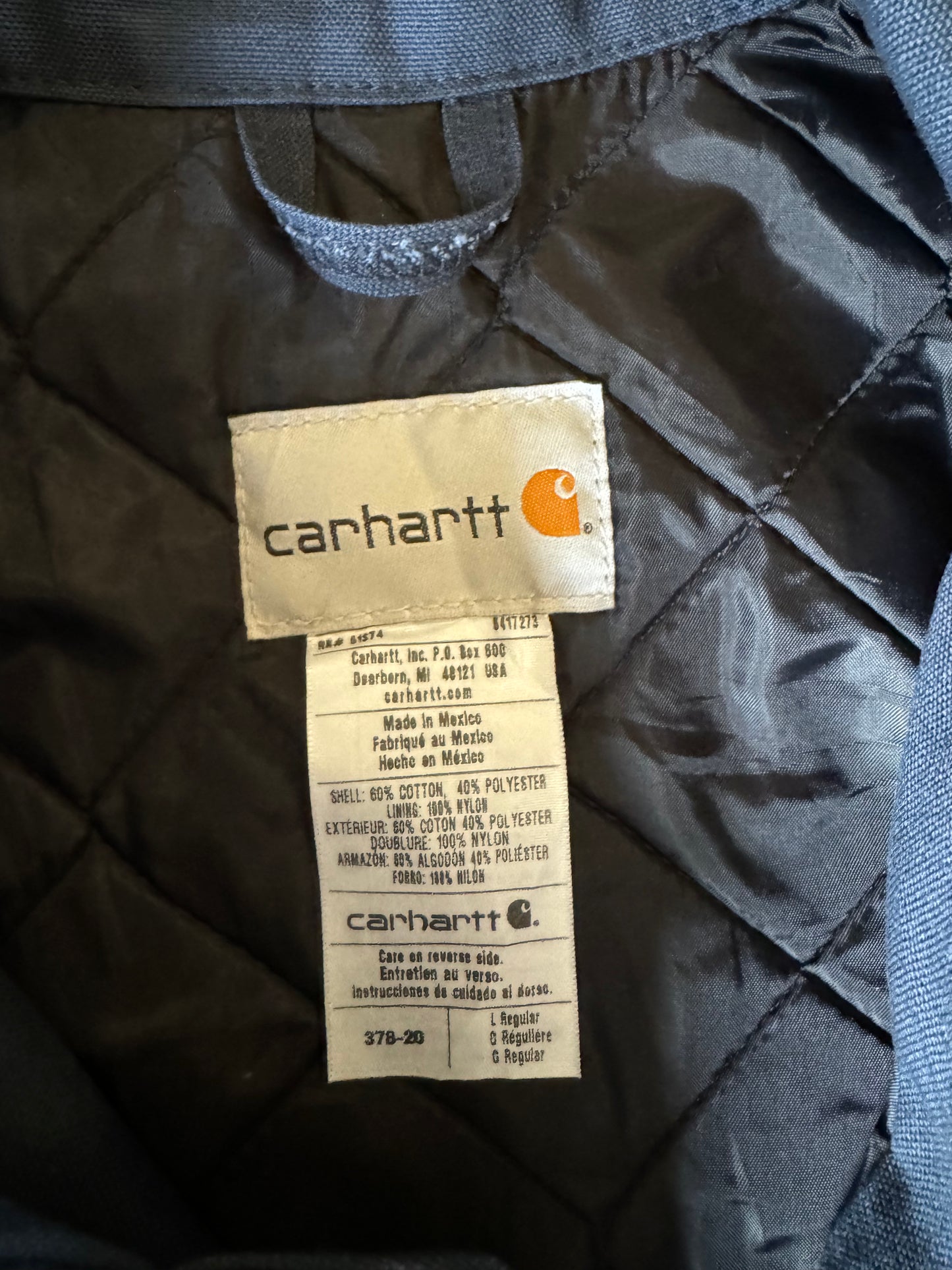 Vintage navy blue carhartt jacket