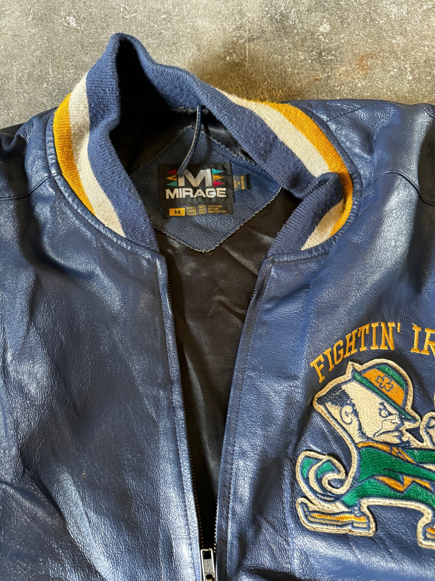 Vintage Norte dame leather jacket