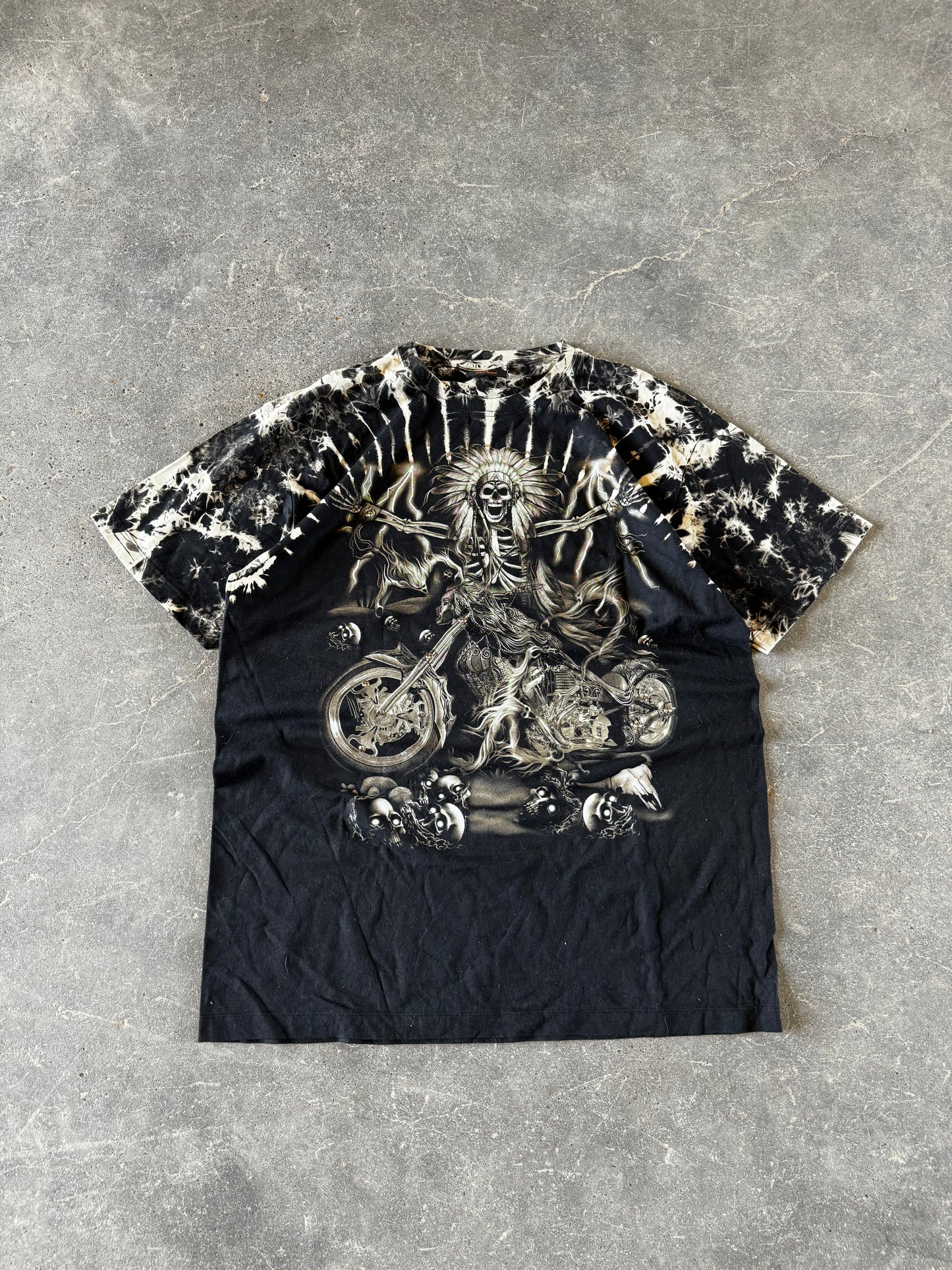 Y2K skull biker aop