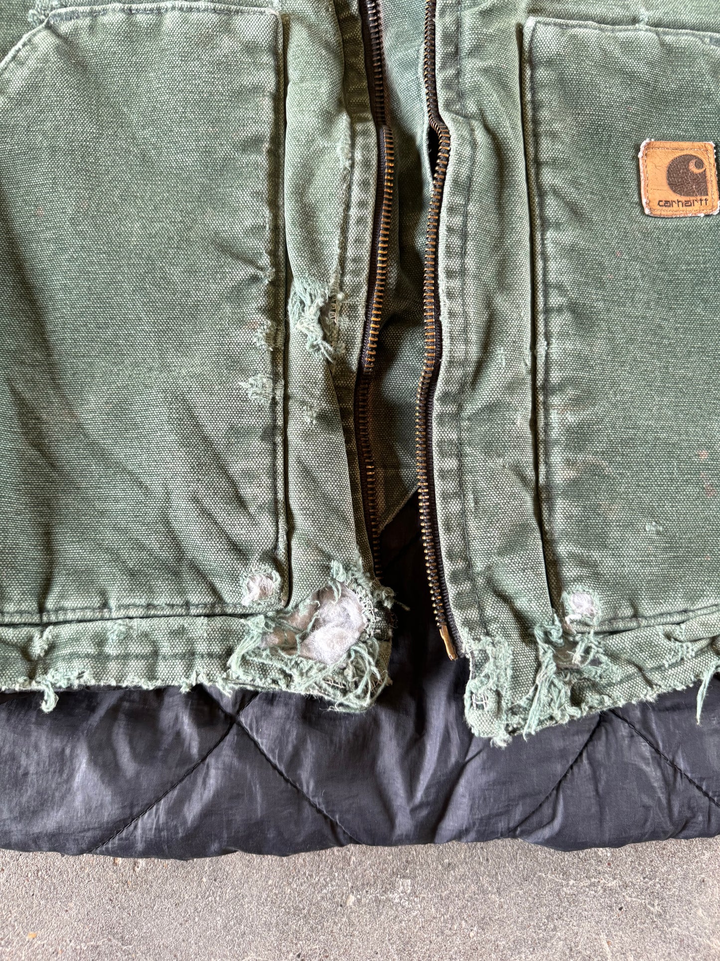 Vintage green carhartt vest