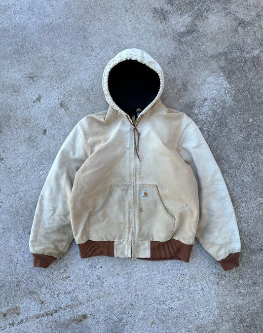 Khaki carhartt hooded jacket