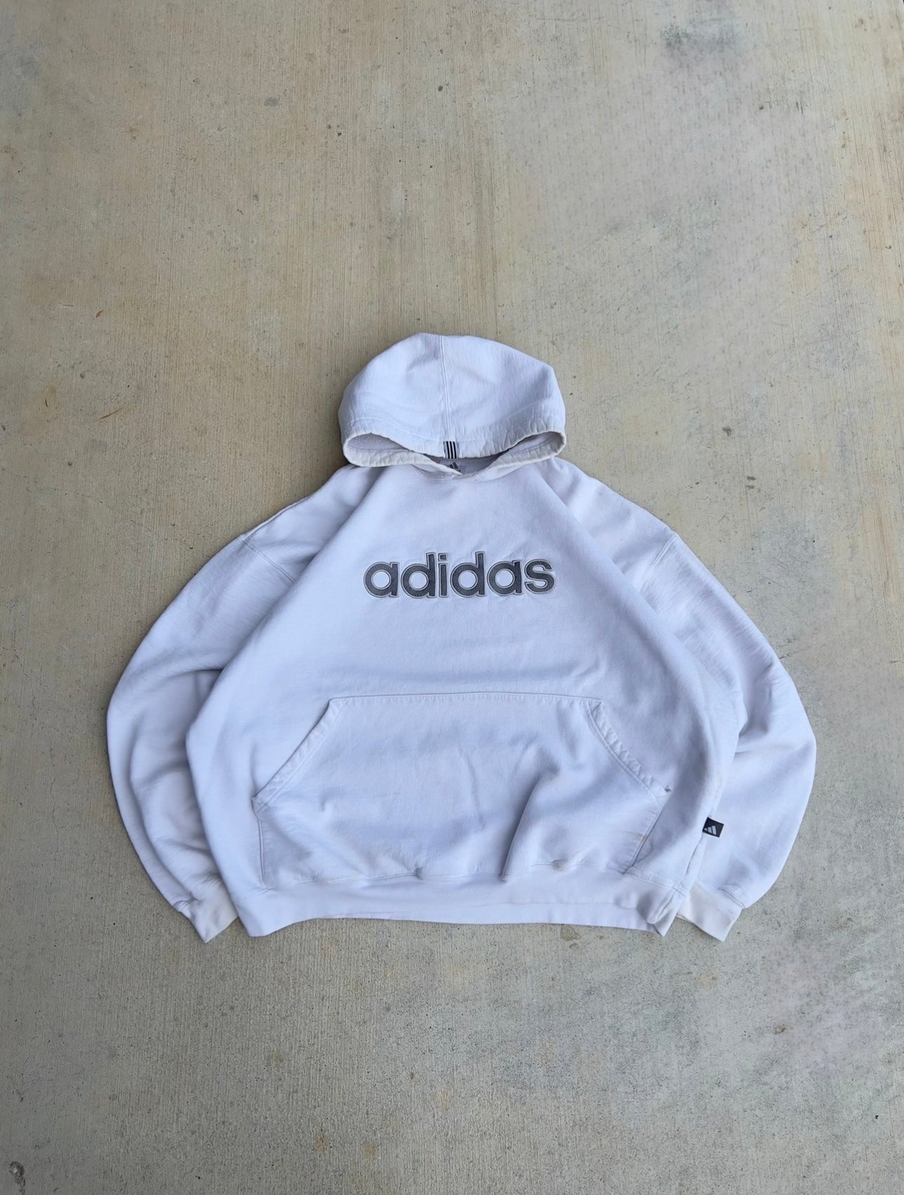 Vintage Adidas White Hoodie