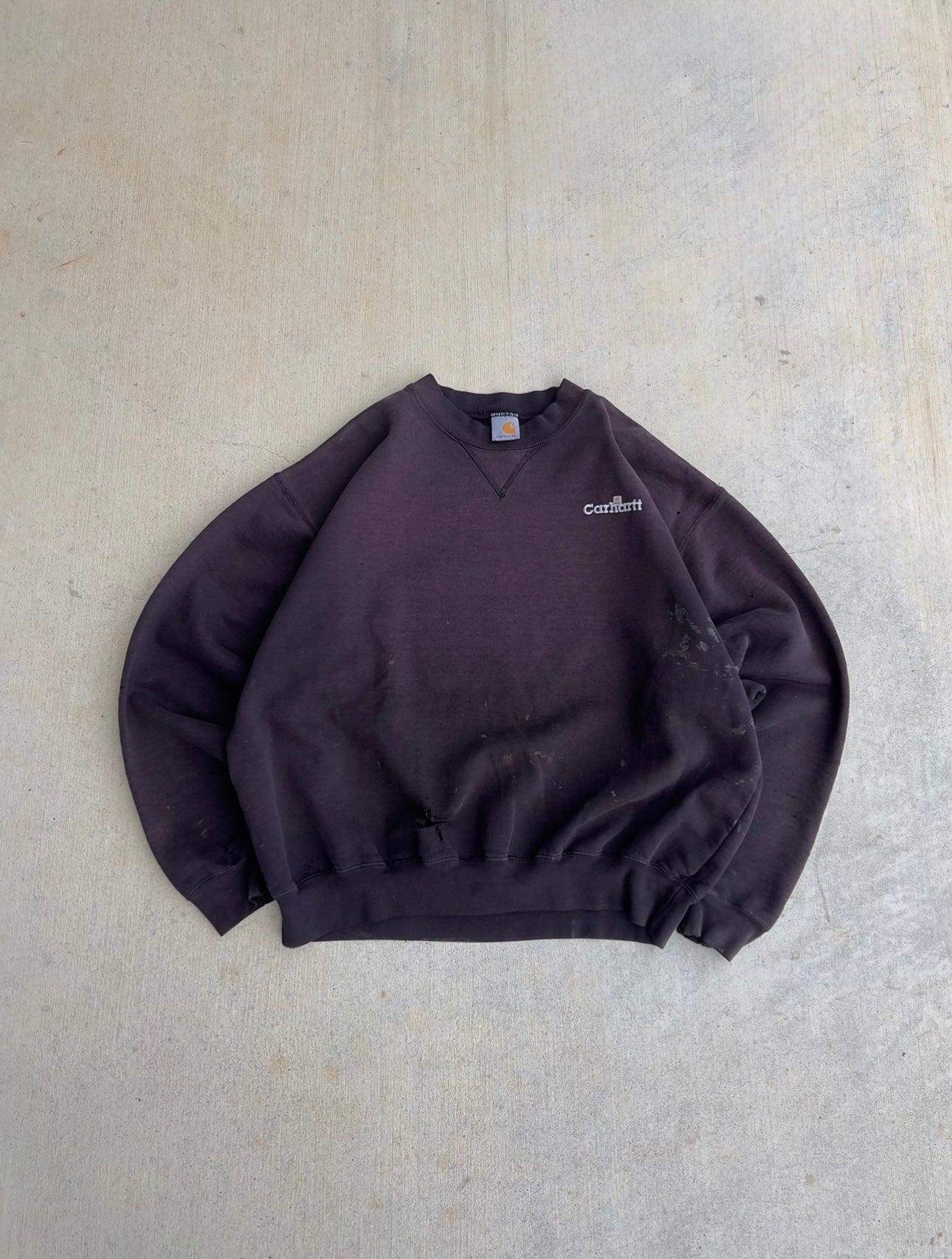 Vintage Brown Faded Carhartt Sweatshirt