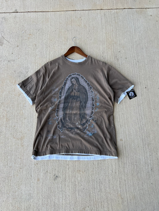 Vintage Virgin Mary Brown Tee