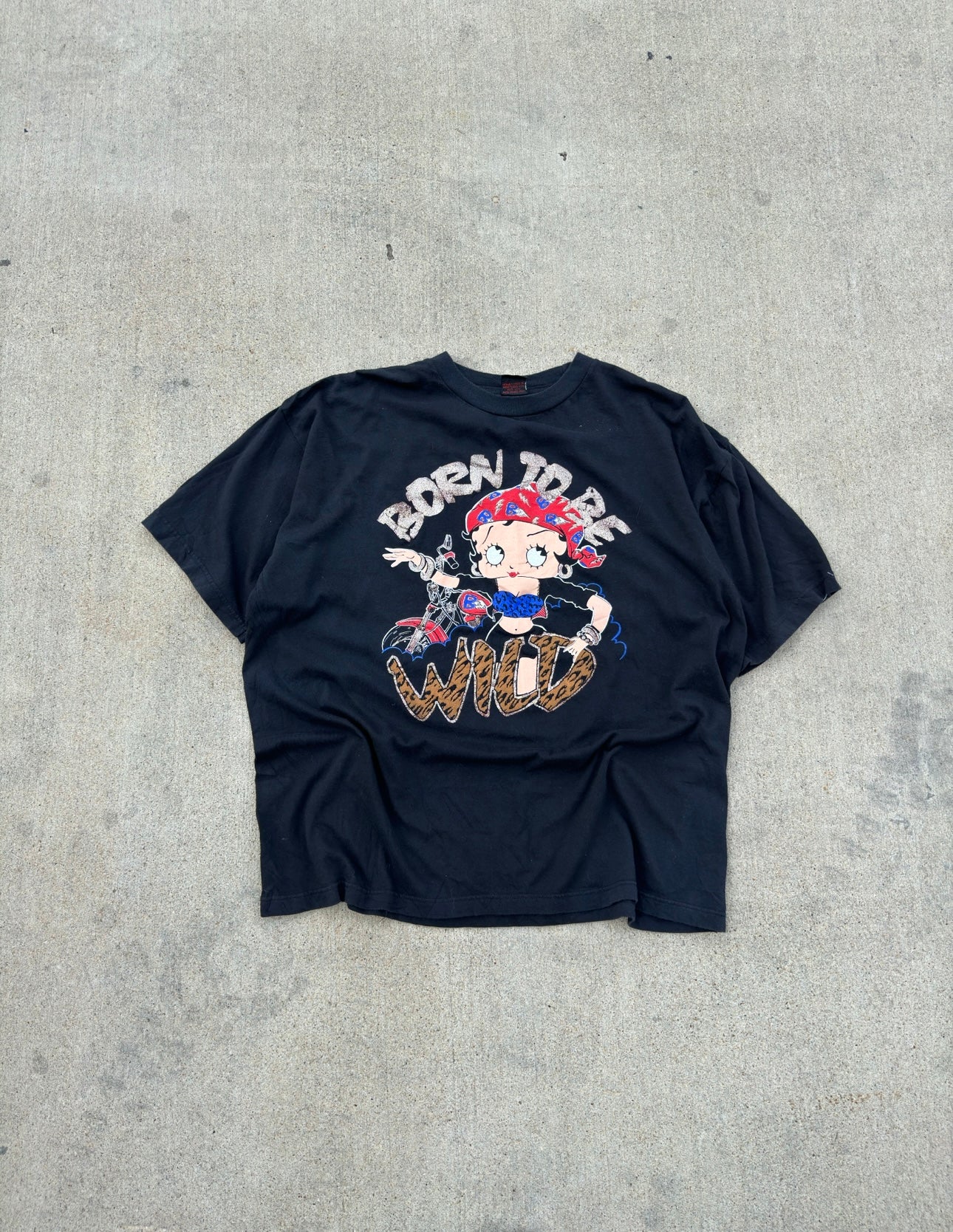 Vintage Betty Boop Born To Be Wild Tee