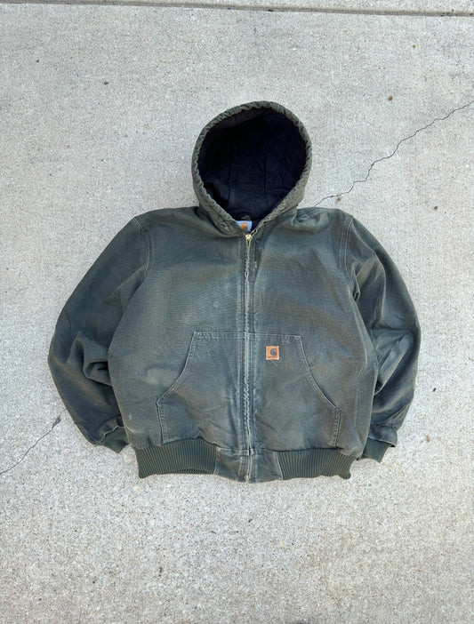 Vintage Forest Green Carhartt Workwear Jacket