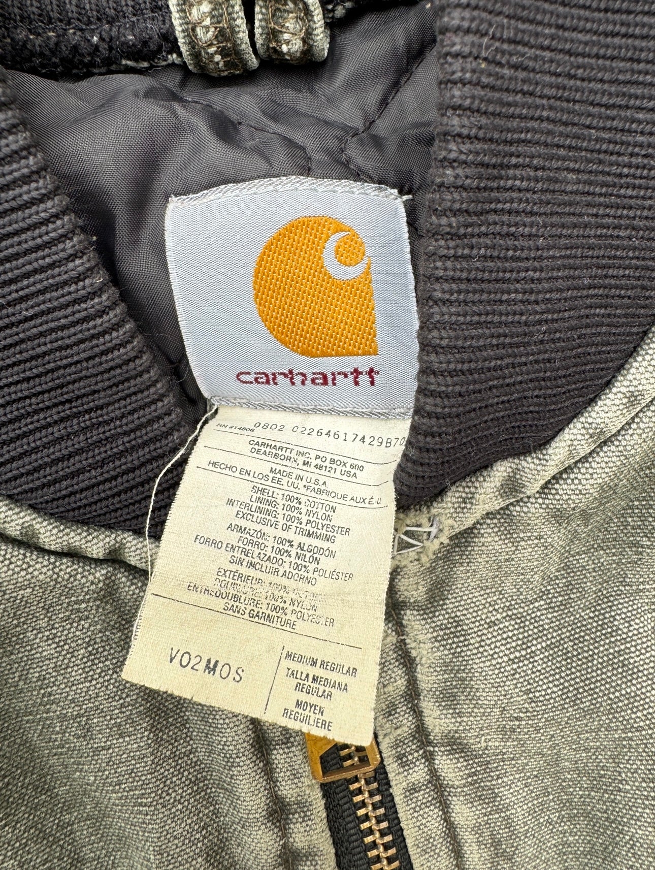 Vintage Green Carhartt Workwear Vest