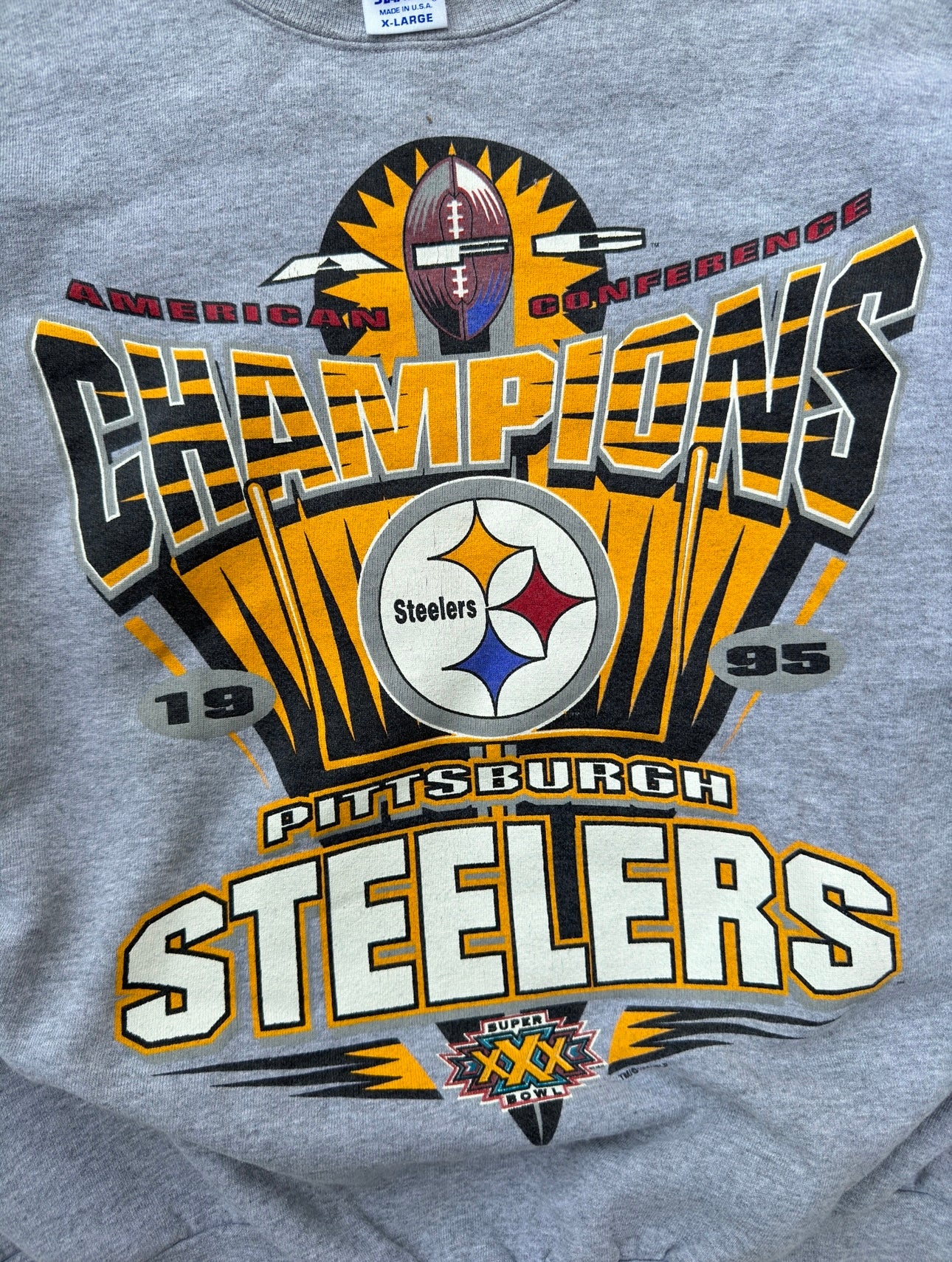 Vintage Steelers Grey Sweatshirt