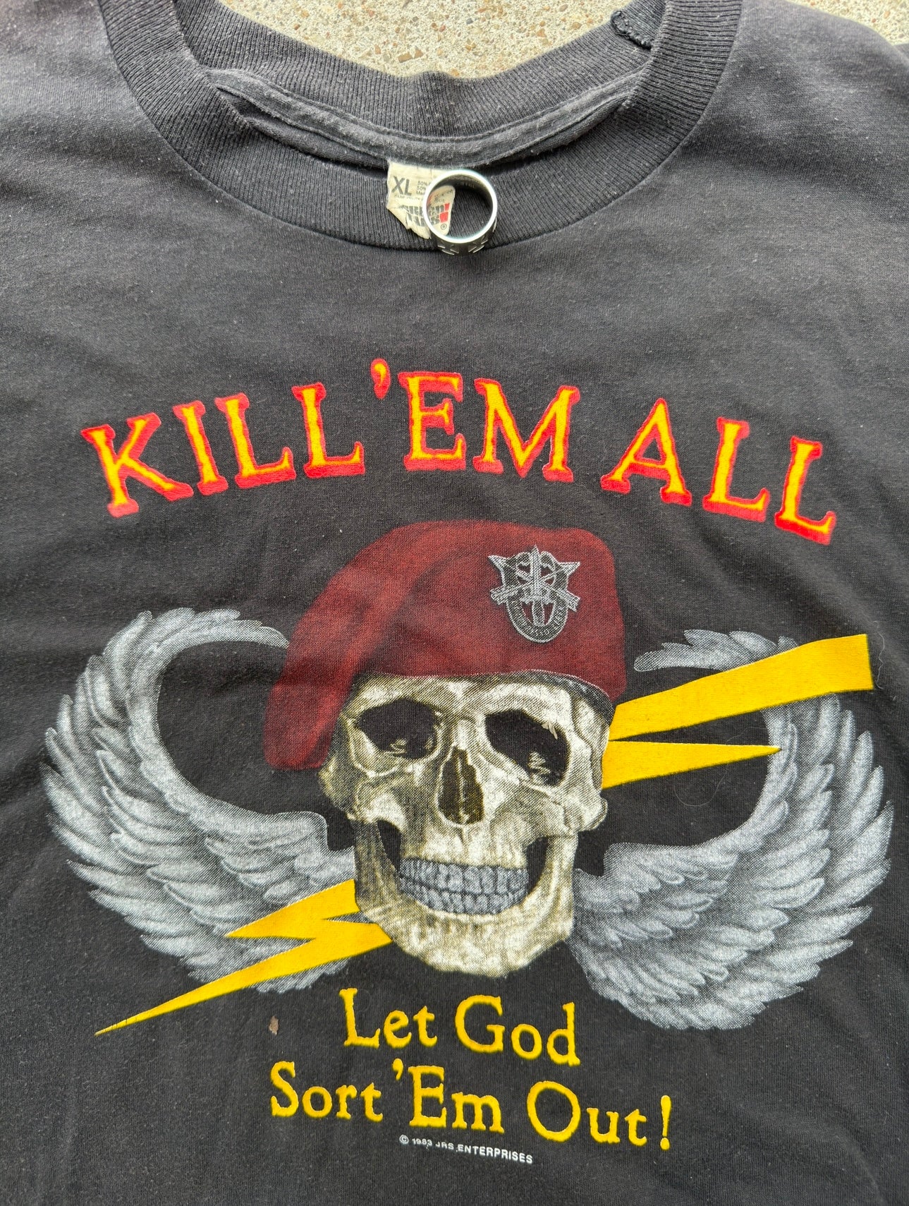 Vintage Kill 'Em All Black Tee