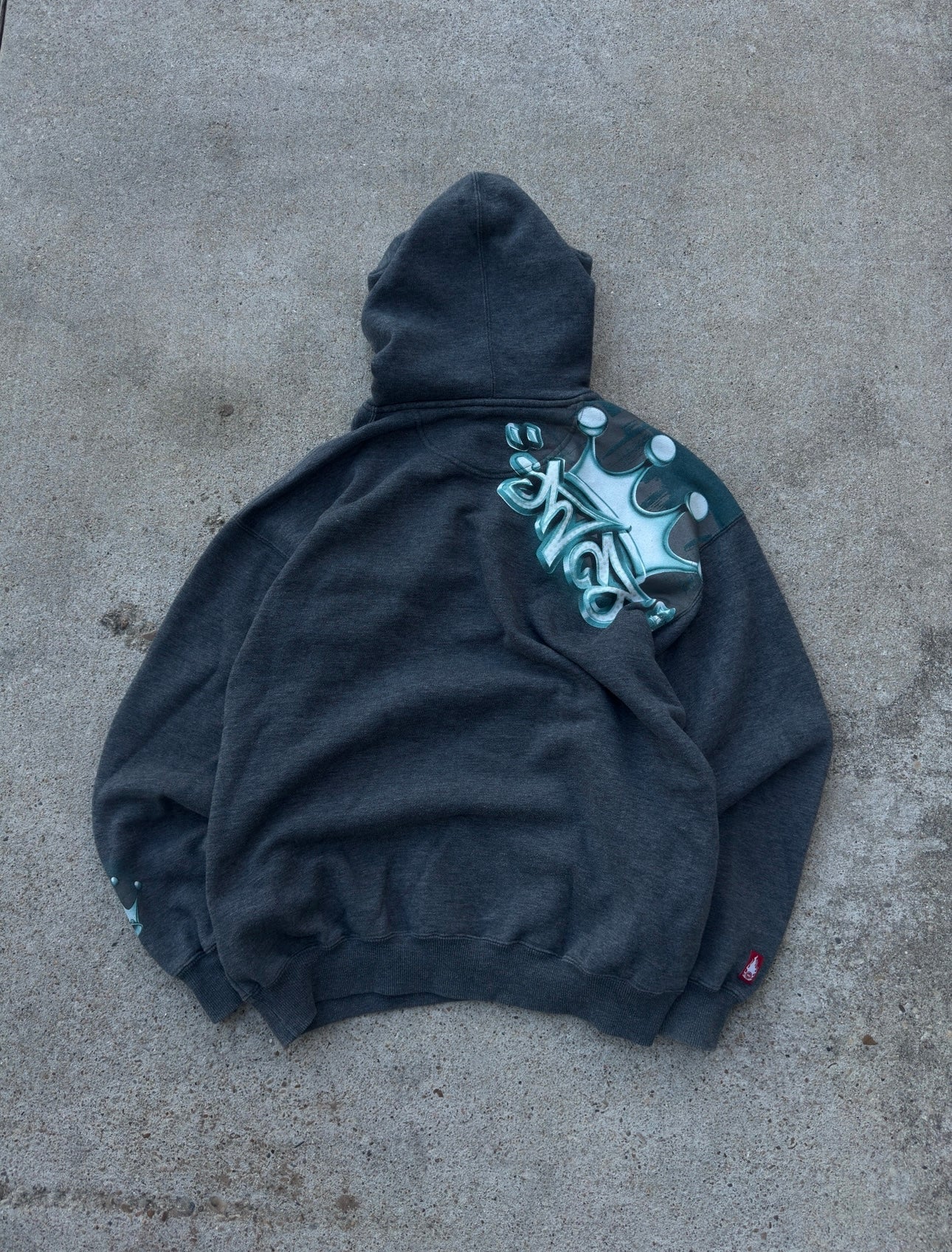 Y2k Jnco Grey Graphic Hoodie