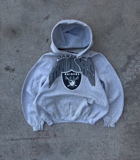 Vintage Logo 7 Raiders Grey Hoodie