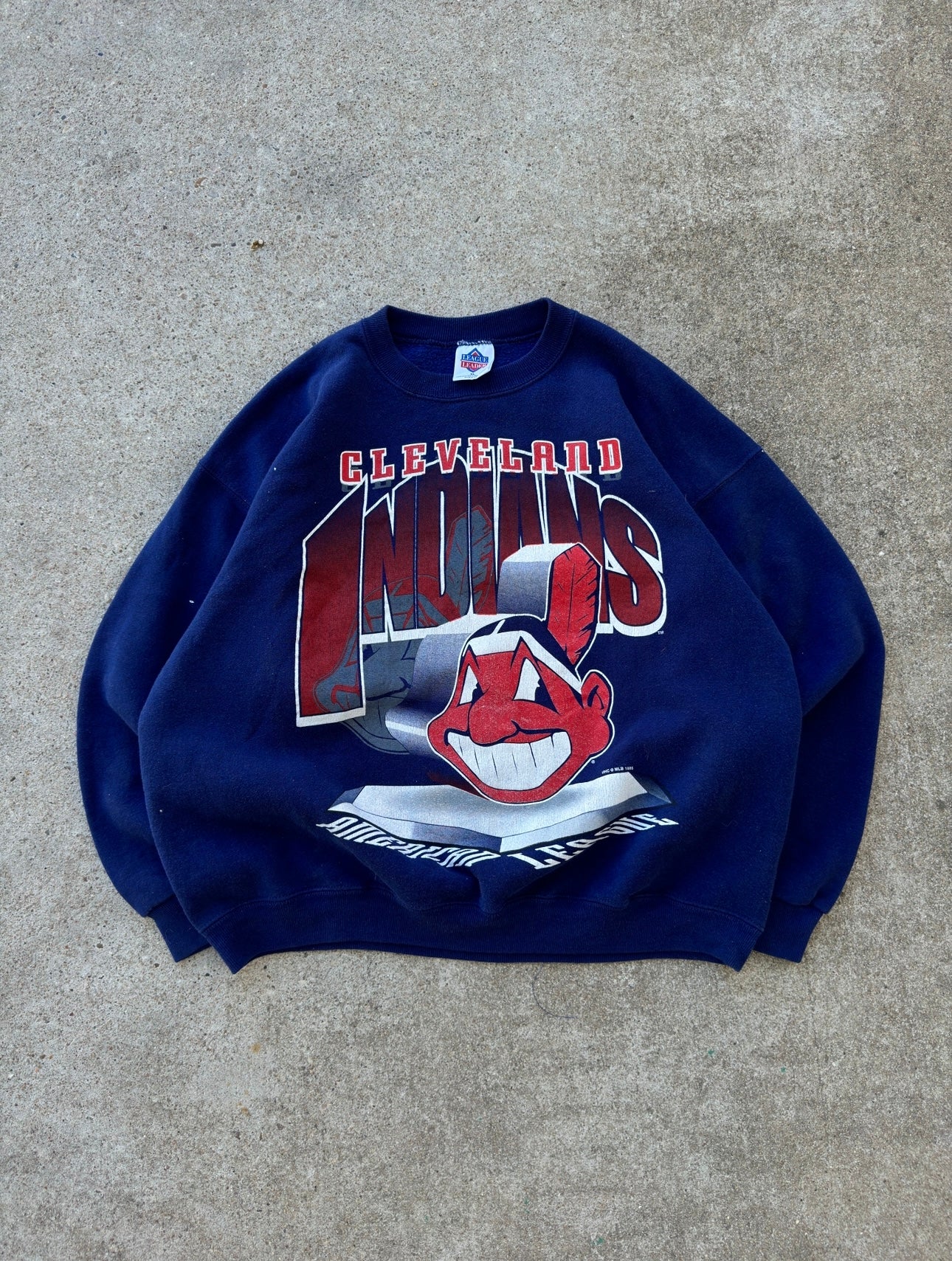 Vintage 90s Indians Blue Sweatshirt