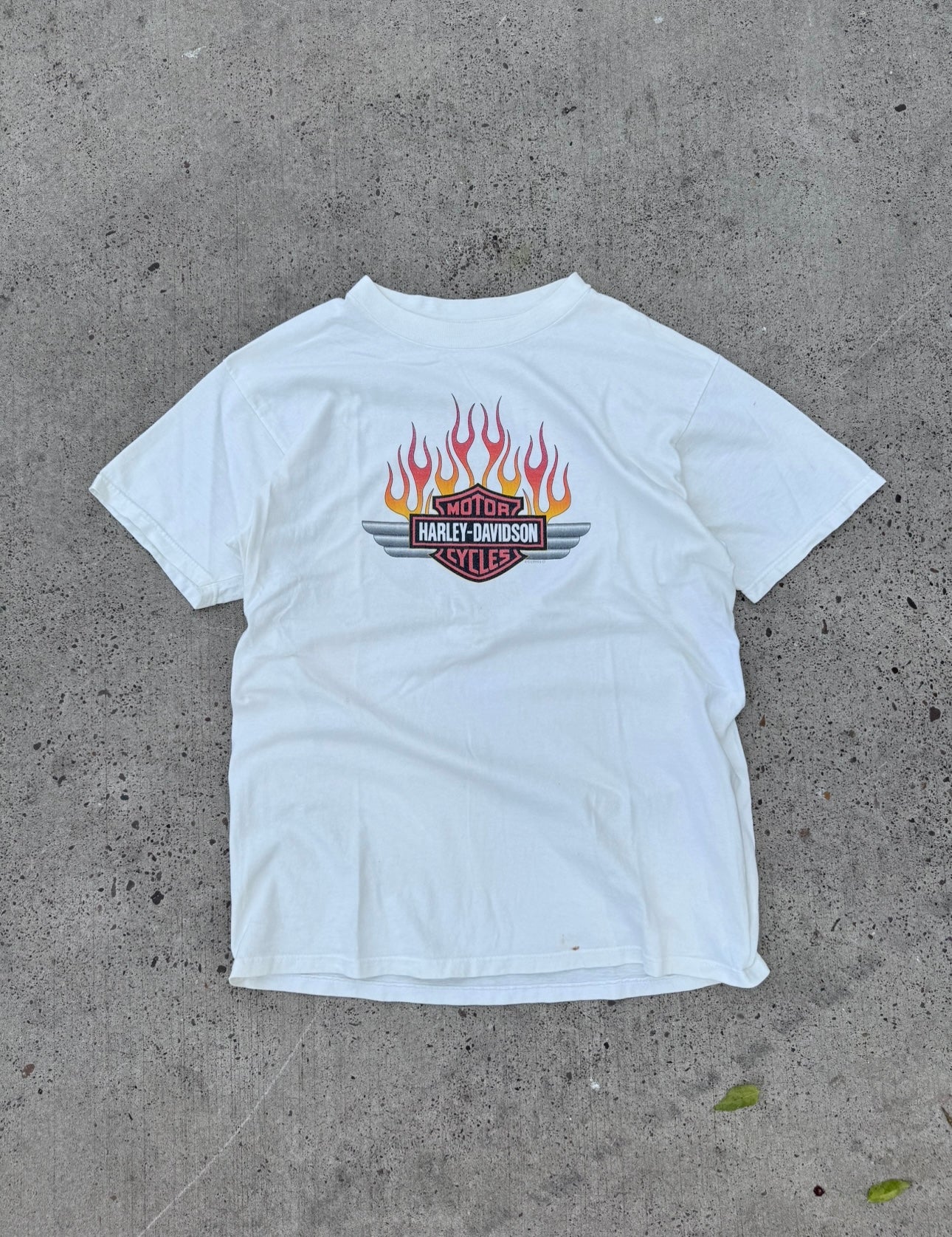 Vintage Harley Davidson White Flame Tee