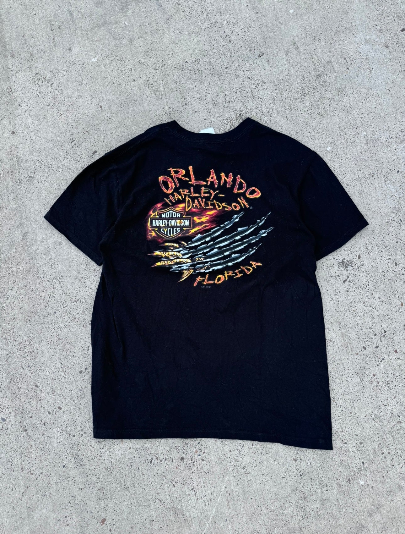 Vintage Harley Davidson Alligator Flame Tee