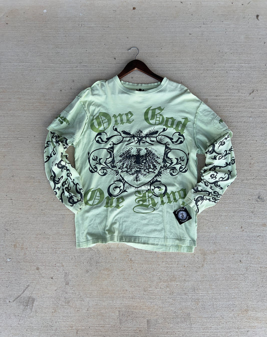 Vintage Y2K One Bad One King Green Long Sleeve Tee