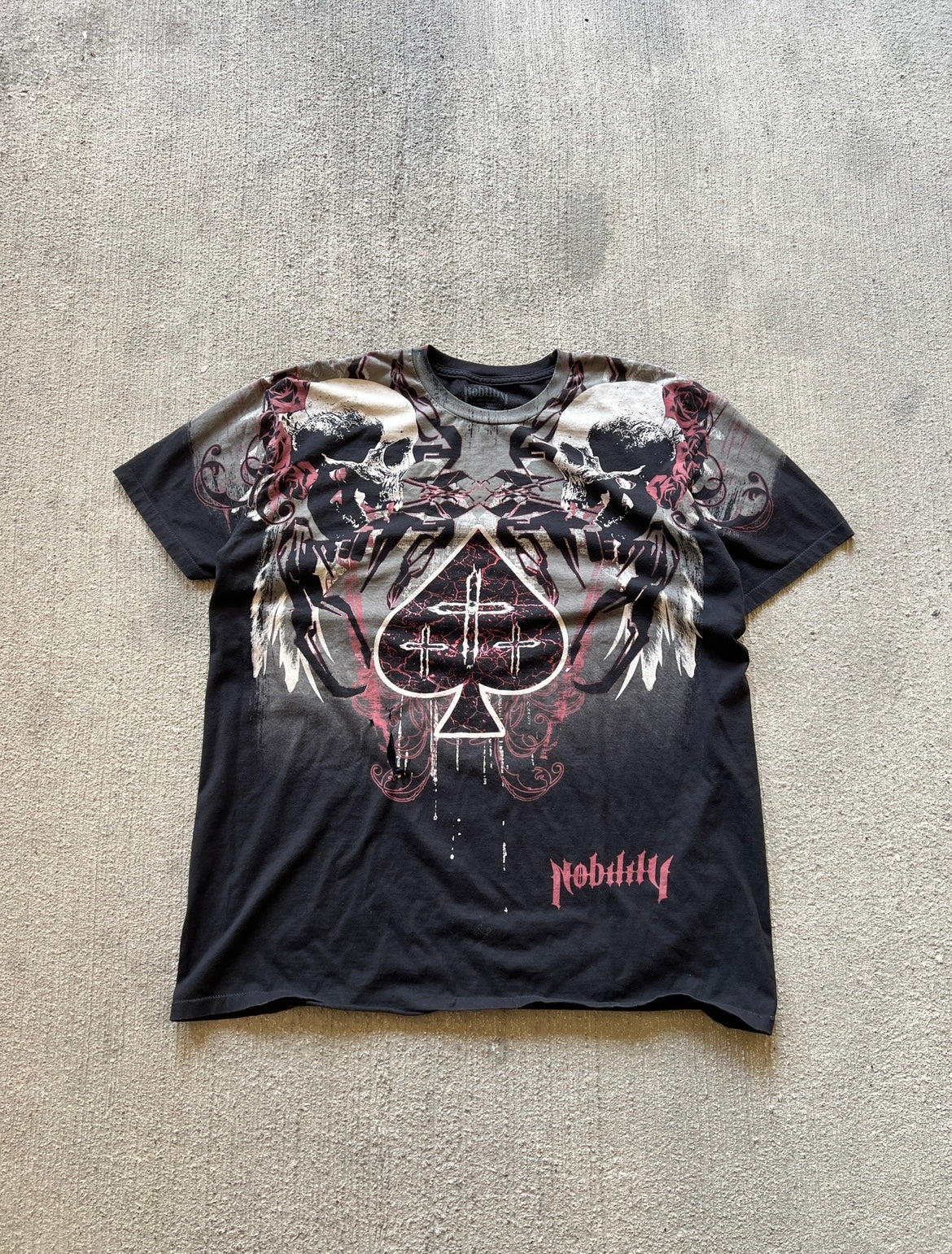 Vintage Y2K Nobility Skull Tee