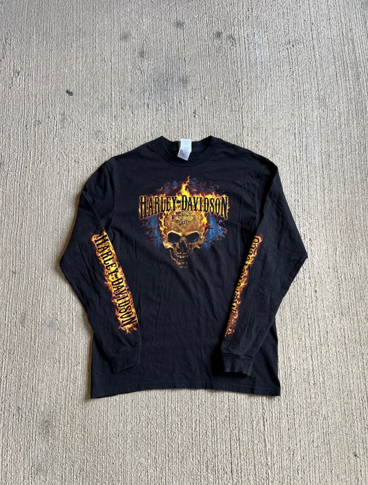 Vintage Harley Davidson Flame Long Sleeve Tee