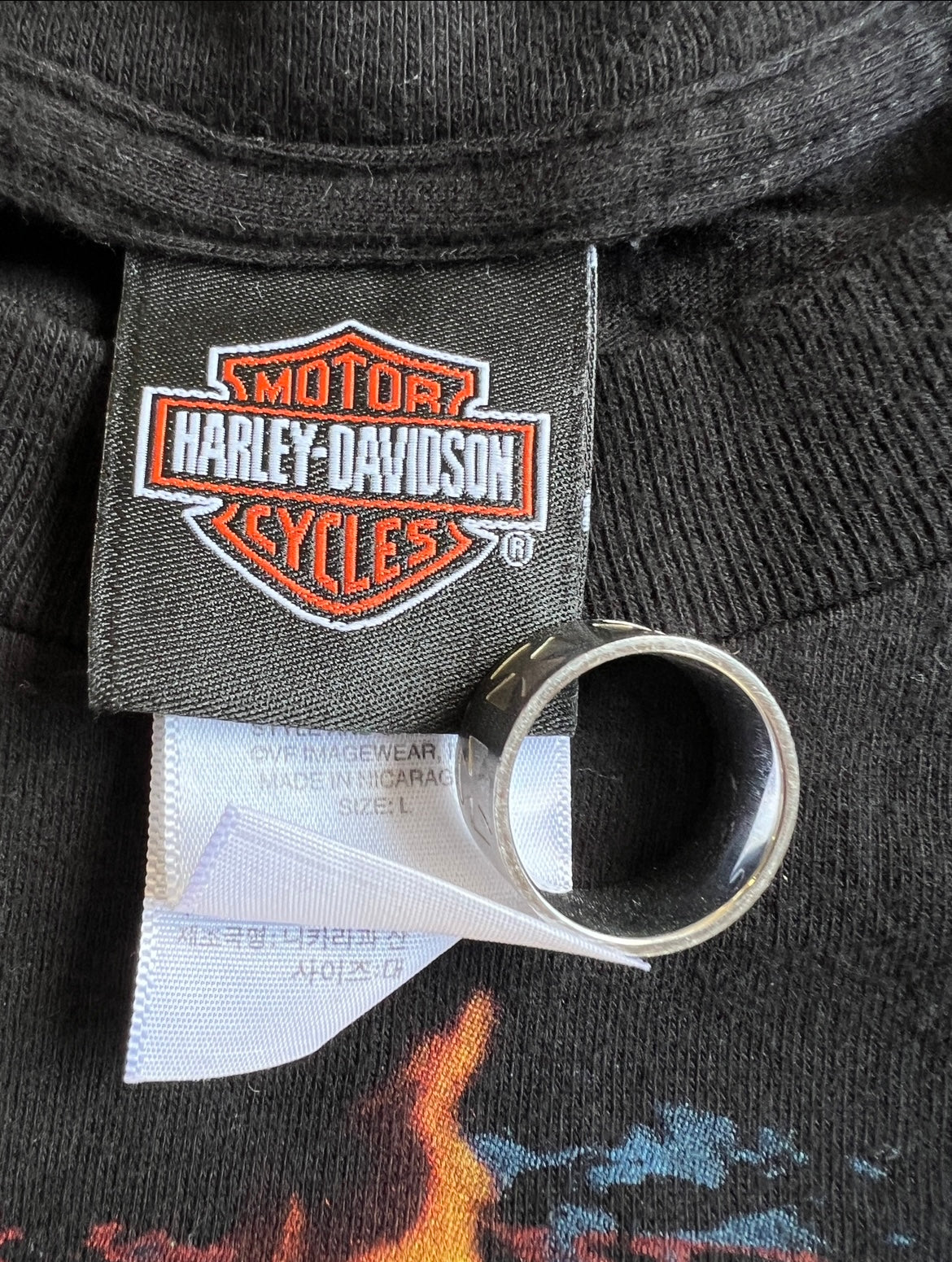 Vintage Harley Davidson Flame Long Sleeve Tee