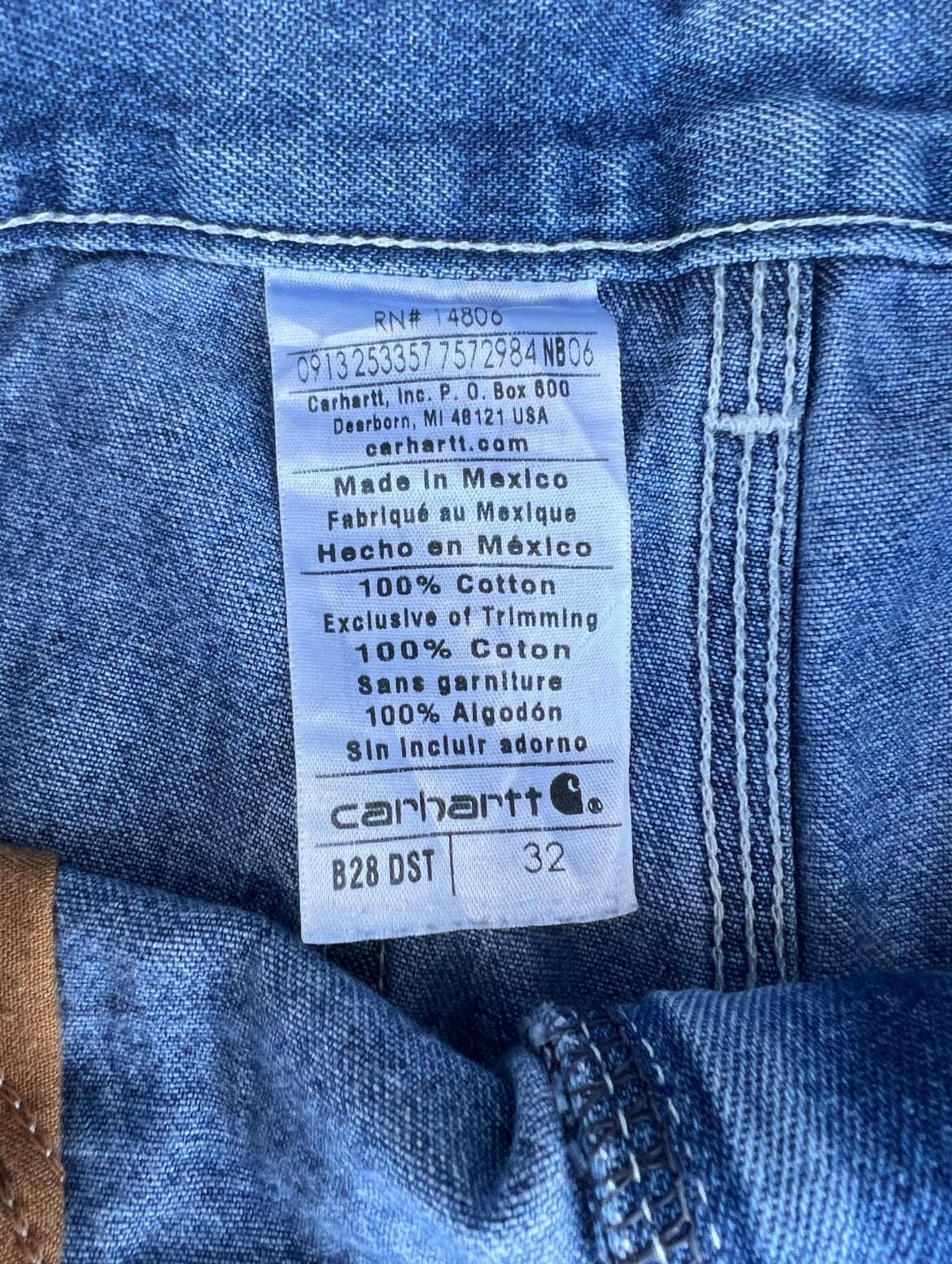 Vintage Light Denim Carhartt Jorts